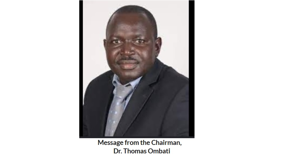 Dr. Thomas Ombati, Chairman, Department of Project Planning and Management Science, University of Nairobi 